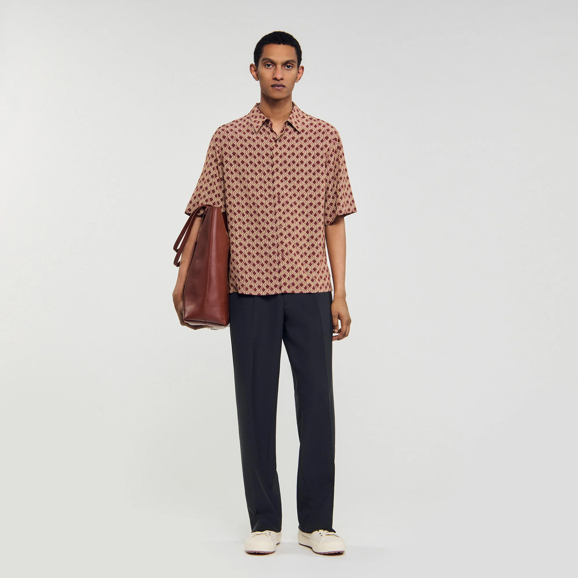 Chemise imprimée corde