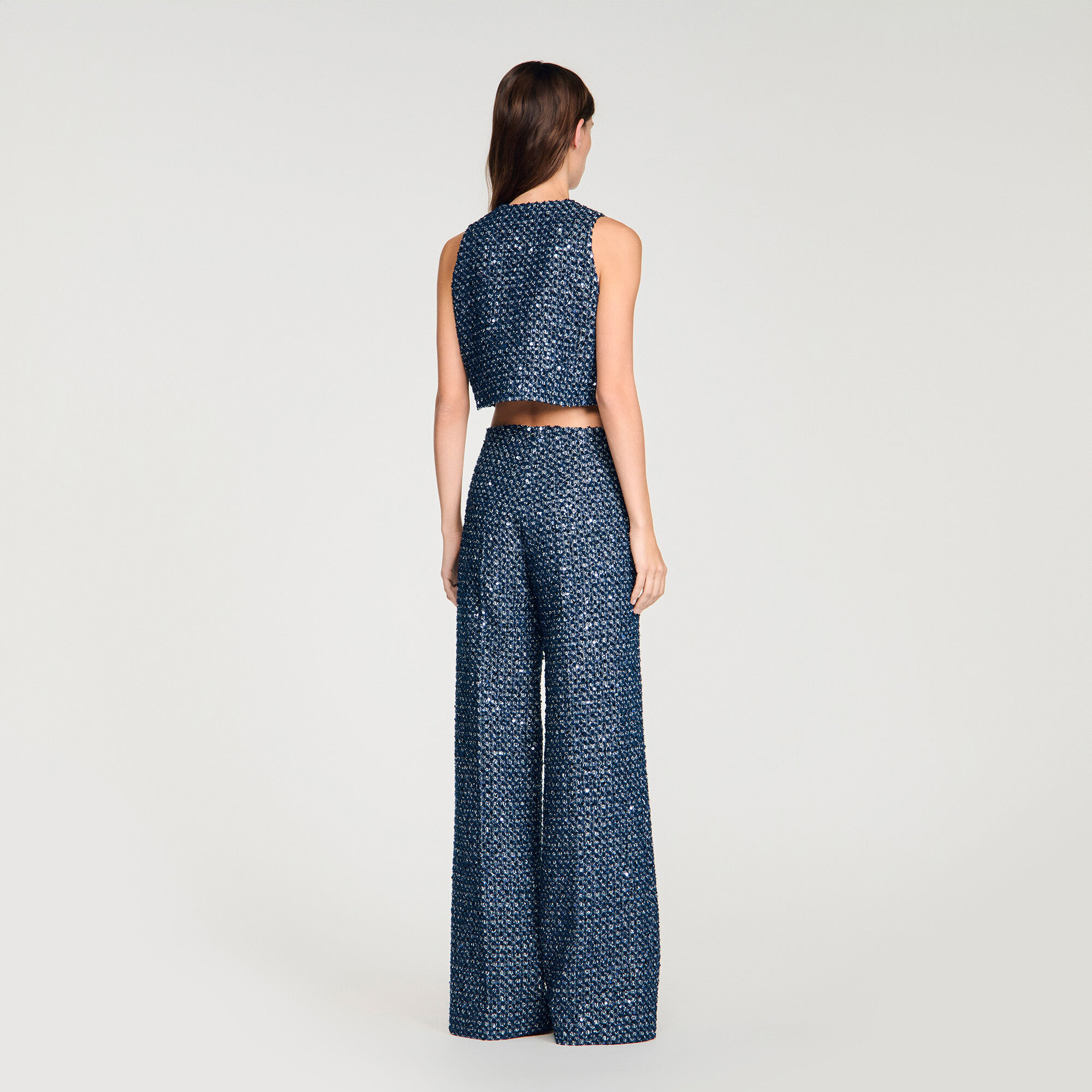 Haut crop en paillettes
