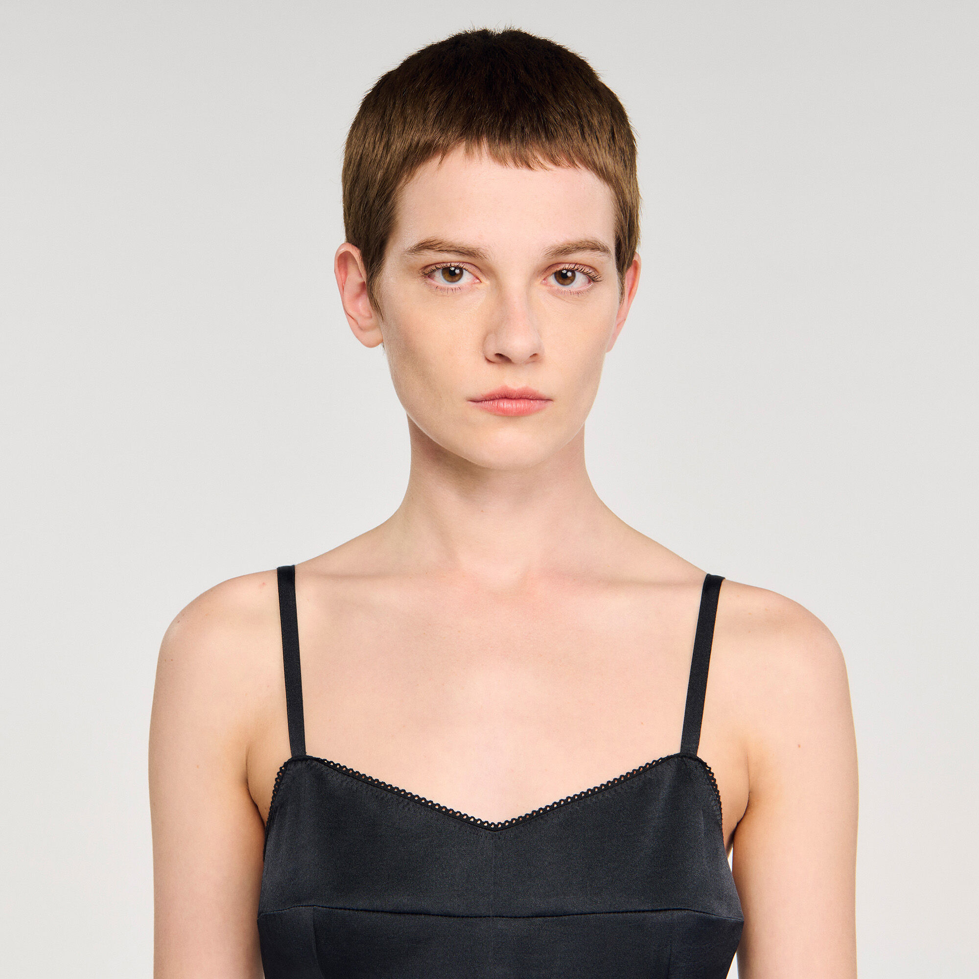 Robe maxi à effet satiné